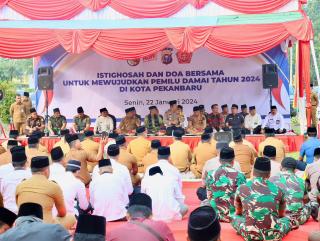 Kapolresta Pekanbaru Gelar Istighosah dan Doa Bersama untuk Pemilu Damai 2024